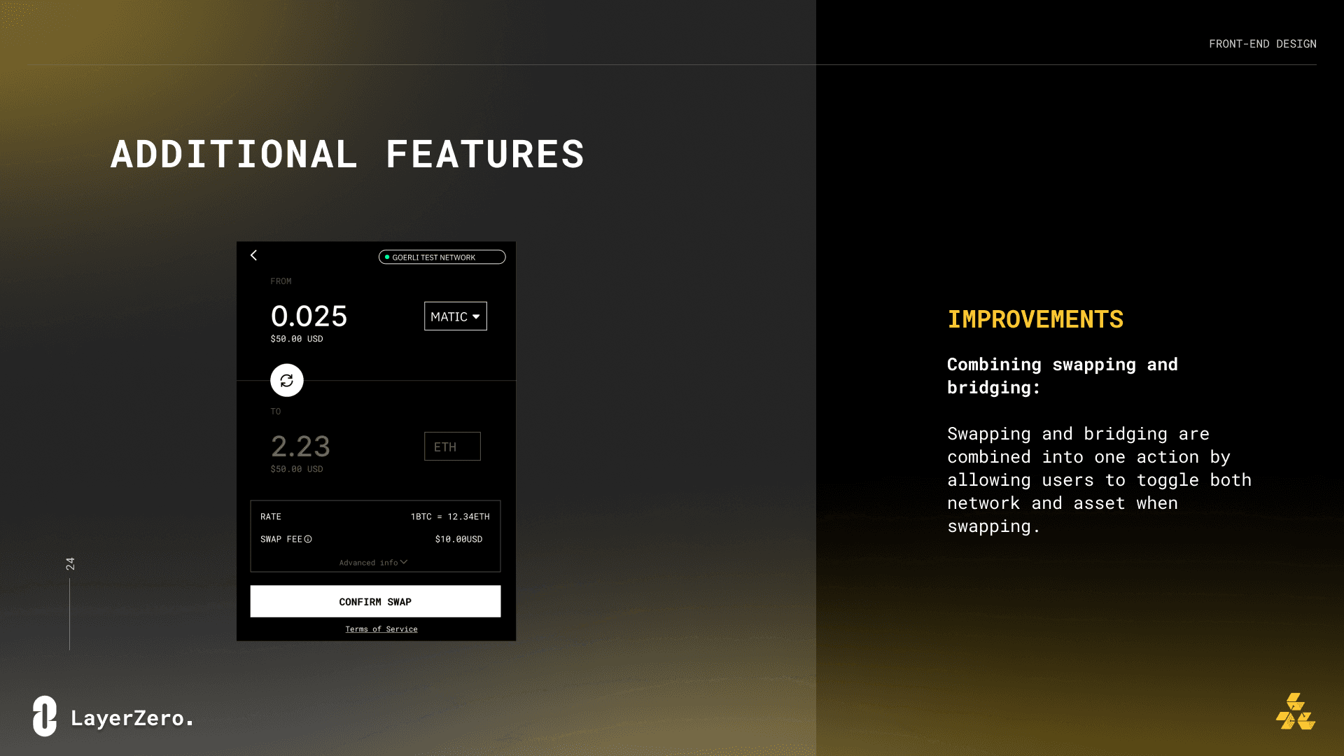 Additional features